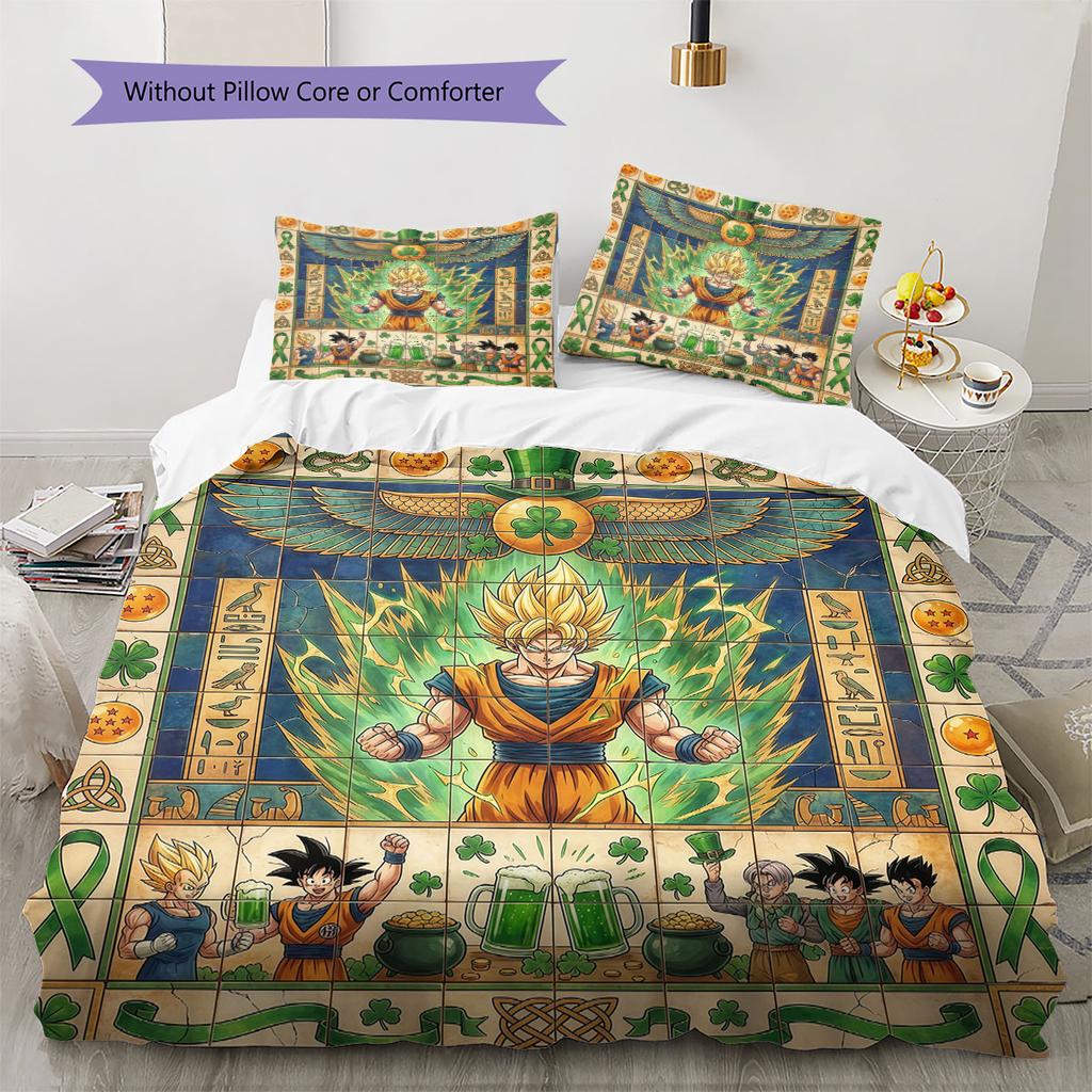 Erstaunliches Ägyptisches Wandmalerei Muster Bettwäsche Steppdecke Set Bettbezug Kissenbezug Heimdekoration Geburtstagsgeschenk (1 Bettbezug + 2 Kissenbezüge, ohne Füllung)