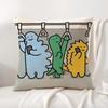 Cartoon Art Joguman Cushion Cover Summer Coolness Linen Fabric Double-Sided Printing Pillow Case Sofa Home Decor Gift