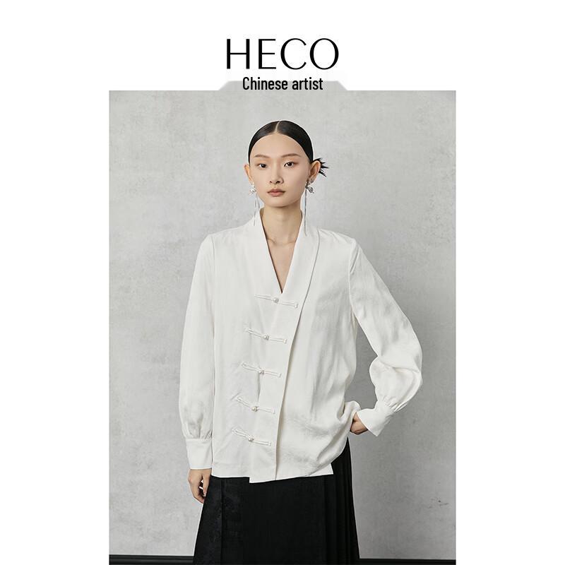 HECO New Chinese Style Rose Jacquard Loose Disc Button Shirt Jacket
