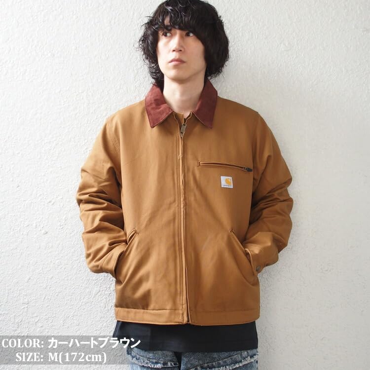 Carhartt Detroit Relaxed Popolare Tela di Cotone Modello USA M Giacca, Vestibilità, Classica, Tessuto, Capospalla da Uomo, [103828], C.BROWN [Usato]