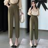 2025 Spring/Summer Women's High Waist Harem Pants – Casual Straight-Leg Cigarette Style