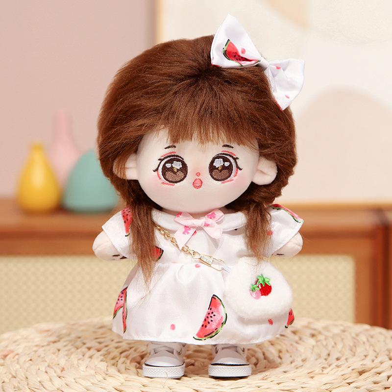 20cm Cotton Doll with Clothes Plush Doll Girl Dress Up Doll Girl Couple Celebrity Gift