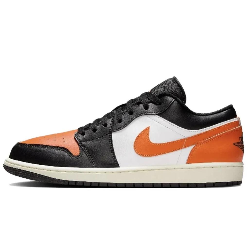 Jordan Air Jordan 1 Sunset C Abrasion Resistant Low top Vintage Basketball Shoes Unisex Black Red 553558-081(Team734-C)