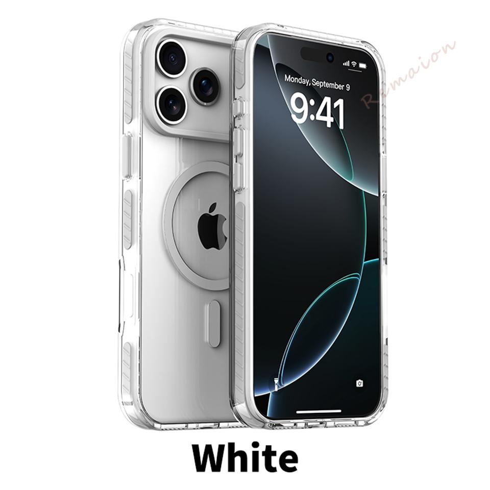 Clear Magnetic Phone Case for For Iphone 17 16 1 14 13 12 11 Pro Max 14 1 Plus 17 Air Official Transparent Protector Cover
