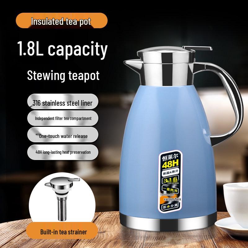 Stainless Steel Large Capacity Insulated Thermos Kettle for Stewing and Boiling Water