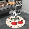 1PC Cherries Fruit Office Round Area Rug, Mat Suitable For Office, Under Office Chairs Bedroom Living Room Home Decor, Room Deco