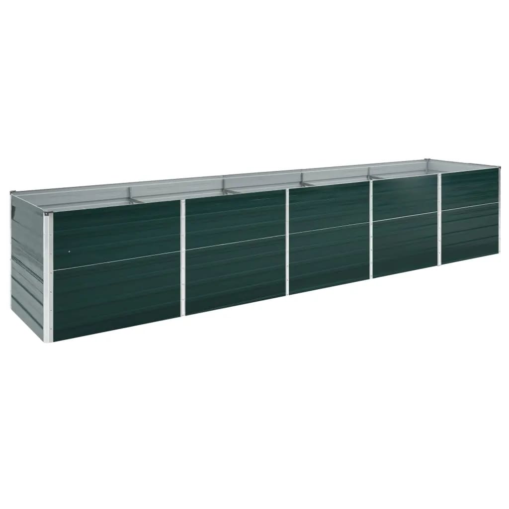 Garden Raised Bed Galvanized Steel 400 X 80 X 45 Cm Green