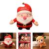 Cute Christmas Santa Claus Deer Plush Toy Doll For Kids