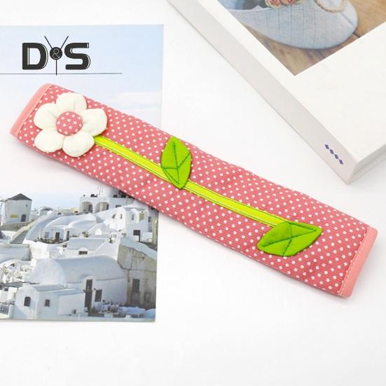 1 pár krytů klik dveří chladničky květinový design odolný proti opotřebení, nevyblednou, omyvatelná rukojeť, kryty klik dveří