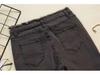 2024 Slim Black High-Waist Skinny Jeans for Women - Korean Style