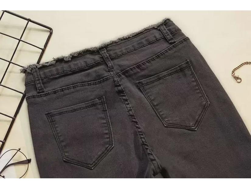 2024 Slim Black High-Waist Skinny Jeans for Women - Korean Style