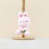 Plush Colorful Cute Rabbit Keychain Adorable Bunny Hanging Decoration For Bags