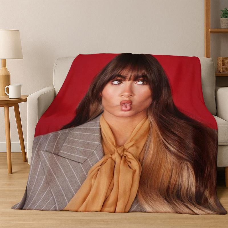 Cute Aitana Spanish Singer Flannel Blanket Soft Warm Blanket Throw Blanket for Bedroom Living Room Bed Travel Picnic Gift Kids