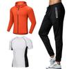 Men's Breathable Basketball Sportswear Set: Sweat-Wicking Autumn Jacket & Tight Long Pants for Running & Fitness