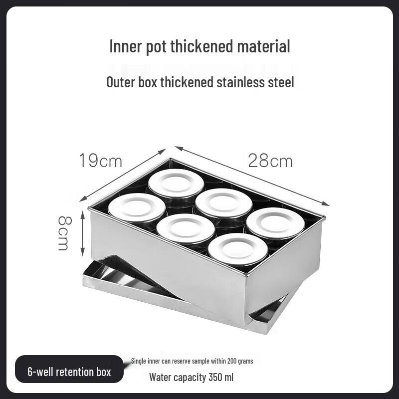 Xiyao Stainless Steel Food Sample & Condiment Box