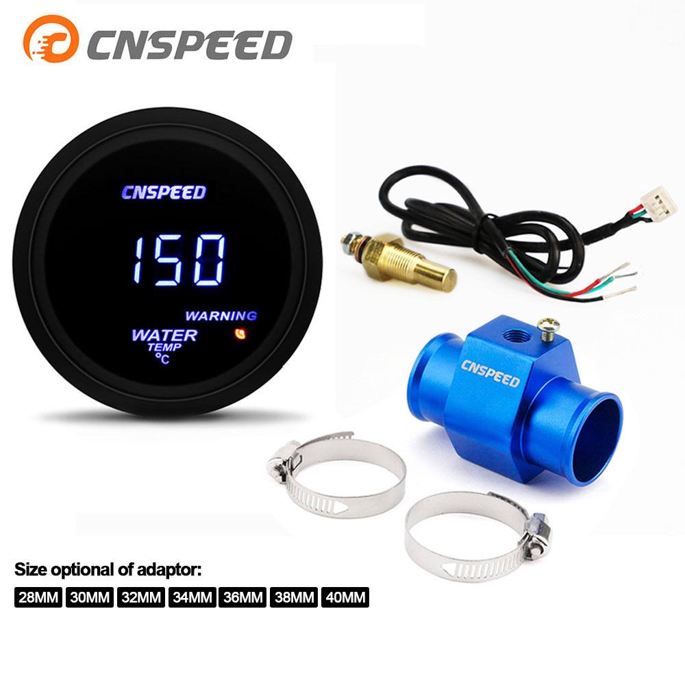 Car Auto 2" 52mm Digital Led Temp Gauge With Water Temperature Sensor 40-150 Celsius Meter With Joint Pipe Sensor Adapter 1/8NPT