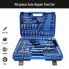 46-Piece Ratchet and Socket Wrench Set for Car and Motorcycle Repair