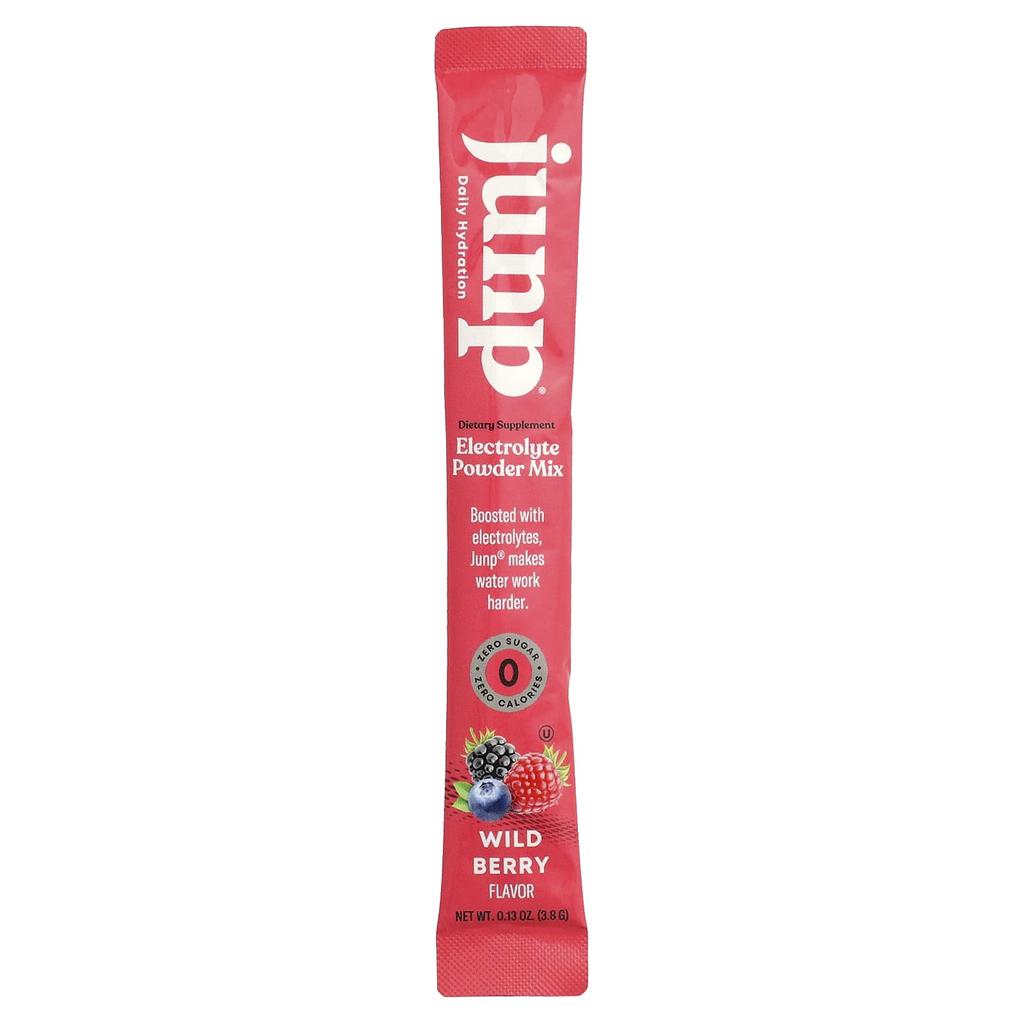 JUNP Hydration, Electrolyte Powder Mix, Wild Berry, 20 Stick Packs, 3.8g (0.13oz) Each