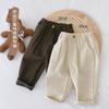 Baby Boys Spring Autumn Long Pants Solid Color Casual Trousers Korean Style Kids Clothing