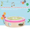 15cm Wooden Handheld Tambourine Hand Drum Bell Musical Percussion Instrument Toy Gift(3#)