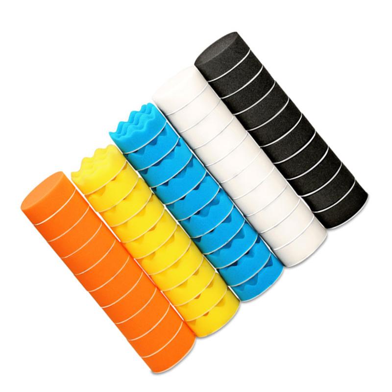 50 piezas 3 Pulgadas/75mm Esponjas de Pulido de Coche Almohadillas de Espuma Discos Herramienta de Limpieza Pulido Encerado de Coche Herramienta de Reparación de Arañazos de Carrocería