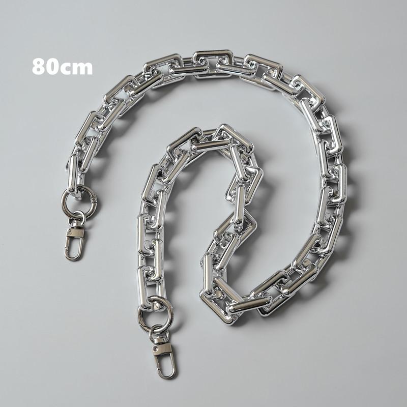 

Новая модная женская цепочка для аксессуаров, съемная замена, крутой серебряный акриловый ремешок, женский плечевой ремень «сделай сам», твердая цепочка из смолы 40CM серебряный