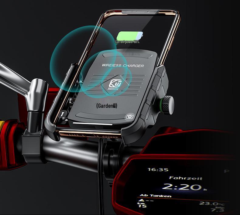 15W Waterproof Wireless Charging Phone Holder for Bikes and Motorcycles