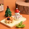 2/5Set Mini Snowman Teacup Decoration Miniature Christmas Cup Scene Landscape Resin Dollhouse Accessories Christmas Crafts Gifts