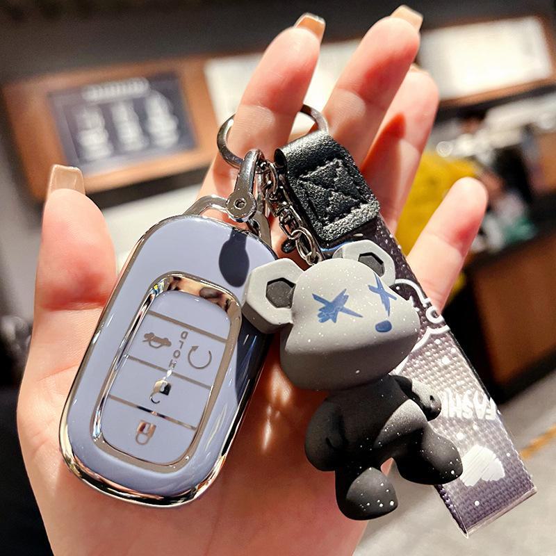 Compatible Key Cover for 2023 Honda 11th Gen Civic 11CRV - Stylish High-End Shell with Buckle