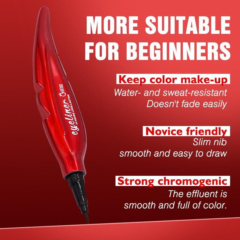 Qianxiu Fine Tip Black Liquid Eyeliner Smooth Long Lasting Smudge Proof