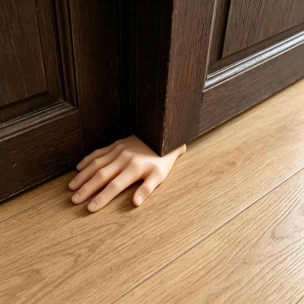 Terrifying Props Halloween Home Decor Bionic Hand Shape Door Wedge Ghost Hand Door Stopper Doorway