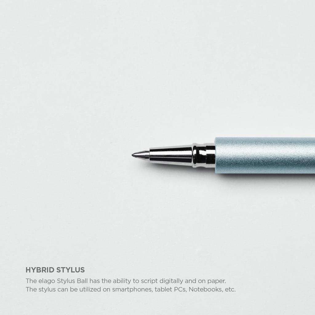 elago STYLUS BALL Touch Pen x Ballpoint Pure Aluminum Stylus Compatible with Various Smartphones and Tablet Includes Coral Blue Pen, 99% Pen, PCs,