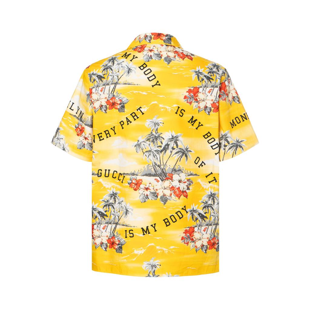 Gucci Printed Cotton Poplin Bowling Shirt 694124-ZAJSS-7371
