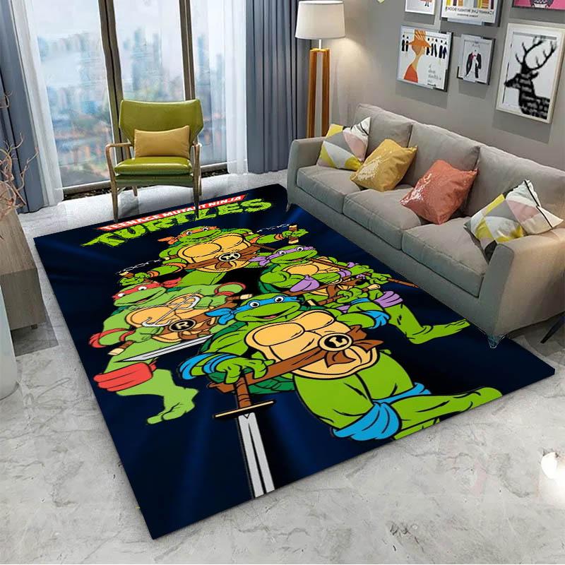 T-Teenages-mutant-Ninjas-Turtles Film Movie 3D Carpet Rug Art for Room Decor Home KidsDoor Gift Kids Area Rug Non-slip Floor Mat