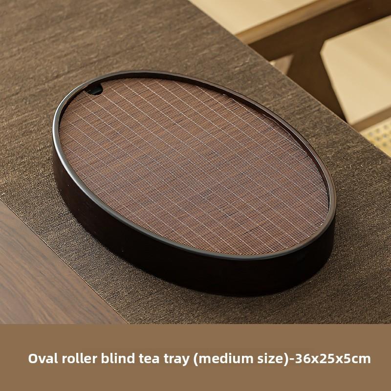 Bamboo Tea Tray for OnePerson Portable Water Storage Small Tea Table Set Kung Fu Dry Brewing Living Room Desktop Decor Accessory