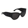 Balenciaga Logo Acetate Irregular Frame Sunglasses Women Sunglasses Black BB0322S001
