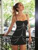 Elegant Rhinestone Bandeau Dress - Slim & Sexy European/American Style