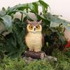 Garden Owl Statue Display Ornament Desktop Figurines Decor Sculpture for Patios