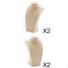 Necklace Pendant Display Bust Mannequin Stand Holder Rack 4pcs