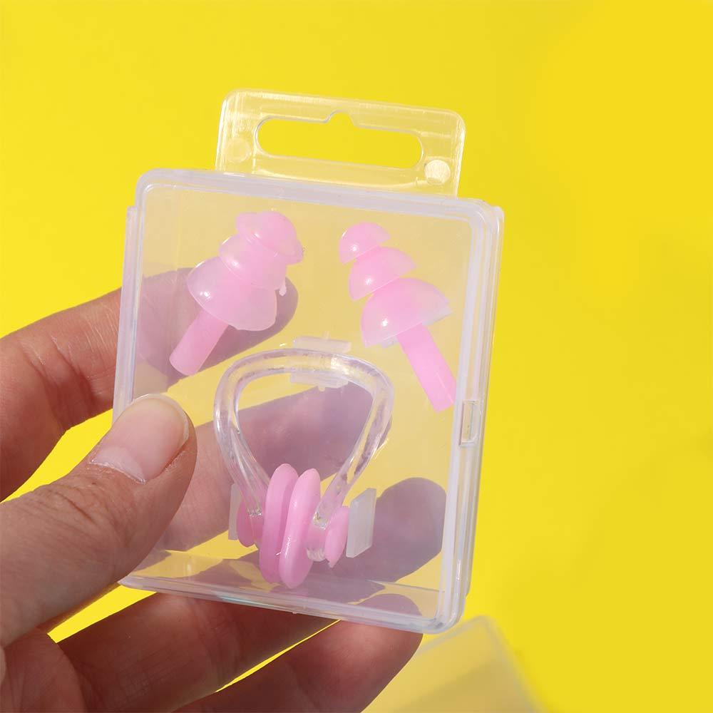 Anti-water Swimming Earplug Nose Clip Soft Nose Protector Clip Silicone Noise Earplug Water