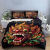 Traditional Mask Decor Set Soft Comfortable Duvet Cover Bedding Set Included 1*Duvet Cover & 2*Pillowcases, Gift