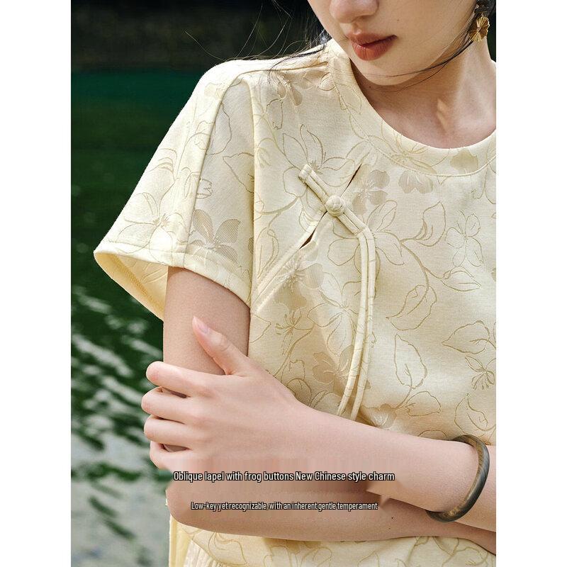 Women's Elegant New Chinese Style Jacquard T-Shirt