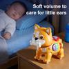 Brinquedo Elétrico para Cachorro com Corda de Tração Para Bebês na Hora de Barriga Caminhando Engatinhando Aprendendo Educação Infantil Contação de Histórias Musical Carrinho de Cachorrinho Brinquedo