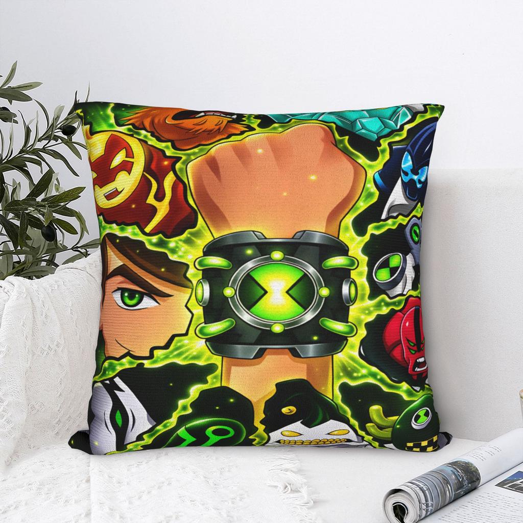 Pillow Case Ben 10 Cartoon Soft Pillow Cover For Sofa Couch Bed Living Room Kawaii Pillowcases