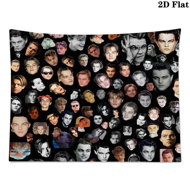 Leonardo DiCaprio Wall Tapestry Aesthetic Wall Hanging Printed Fabric Blanket Decorative Tapestries for Bedroom Living Room Home Decor