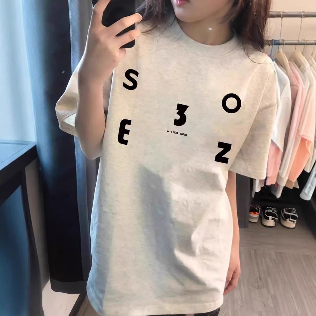 American retro short-sleeved t-shirt women's spring summer new lazy wind half-sleeved cotton t-shirt large size loose top tide
