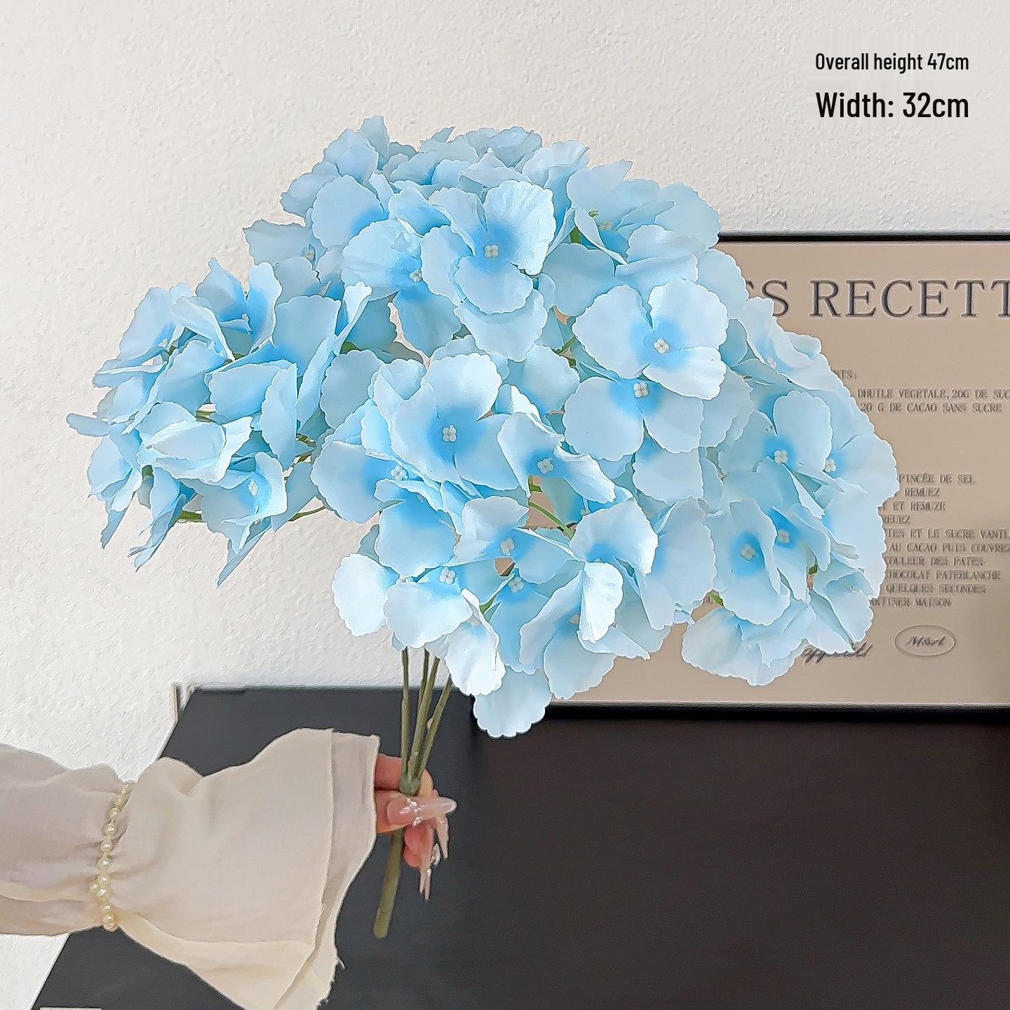 

5-Head Hydrangea Bouquet: Artificial Wedding Aisle, Ceiling, and Ground Decoration Flowers