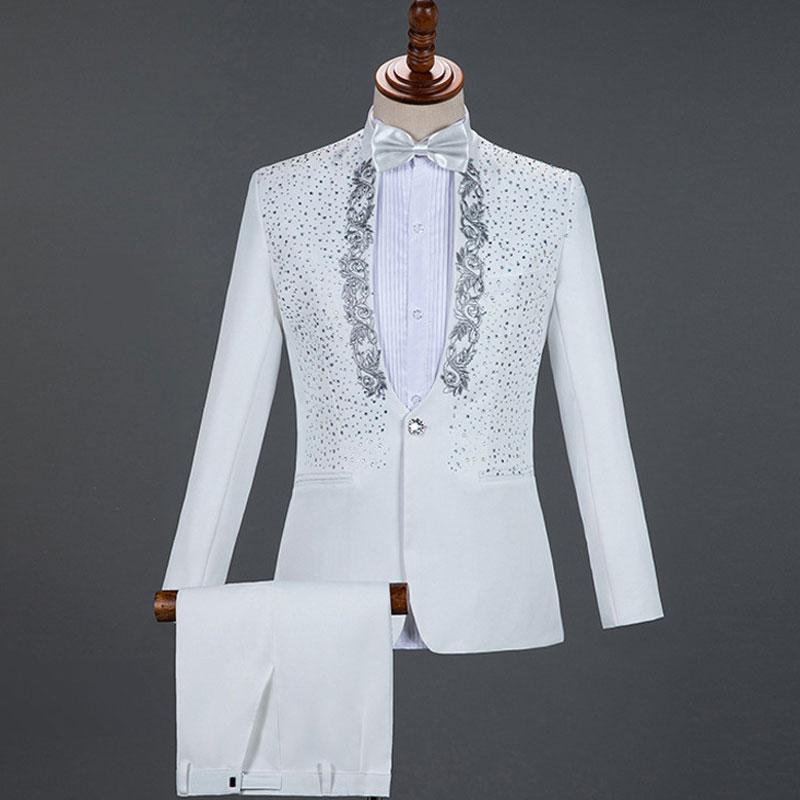 Black Suit Wedding Party Best Man Fitted Casual Business Host Men's Suit Regular 3 Piece Jacket + Trousers