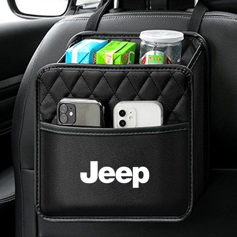 Car Storage Bag Multi-function Seat Back Storage Pocket Suspension For Jeep Wrangler Grand Cherokee Renegade Tyre Stem Air Caps AKQ1