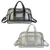Clear Toiletry Bag for Women Men Waterproof Organizer PVC Transparent Makeup Bag Tote Bag for Airport Travel Gym Events Airline